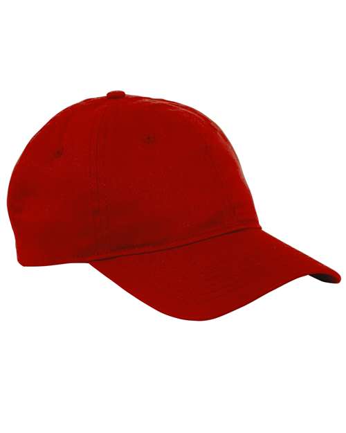 Big Accessories Six-Panel Twill Cap - Red
