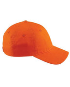 Big Accessories Six-Panel Twill Cap - Team Orange