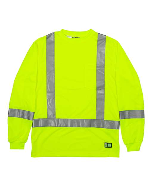 Berne Apparel Men's Hi-Vis Class 3 Performance Pocket T-Shirt - Yellow
