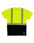 Berne Apparel Men's Hi-Vis Class 2 Color Blocked Pocket T-Shirt - Hi Vis Yellow
