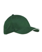Big Accessories Brushed Twill Sandwich Cap - Forest/ Stone