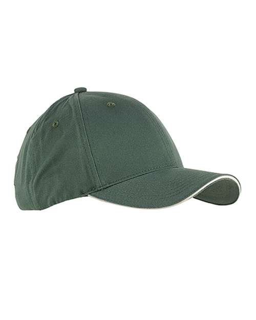 Big Accessories Brushed Twill Sandwich Cap - Olive/ Stone