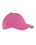 Big Accessories Brushed Twill Sandwich Cap - Pink/ White