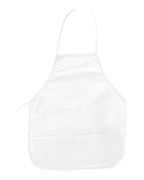 Big Accessories 24" Pocket Apron - White