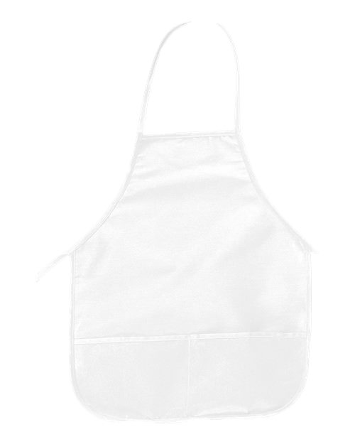 Big Accessories 24" Pocket Apron - White