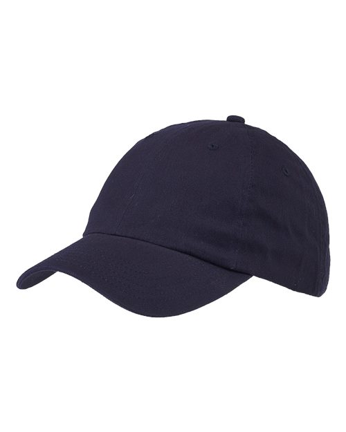 Big Accessories Youth Classic Brushed Twill Cap - Navy