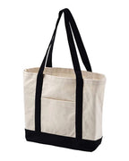 BAGedge Canvas Tote - Natural/ Black