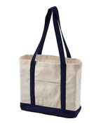 BAGedge Canvas Tote - Natural/ Navy