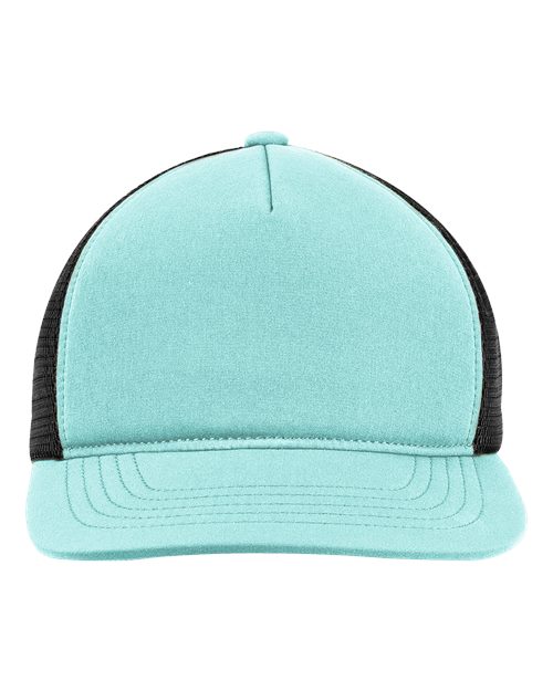 Big Accessories Bend Foam Trucker Cap - Aquamarine/ Black