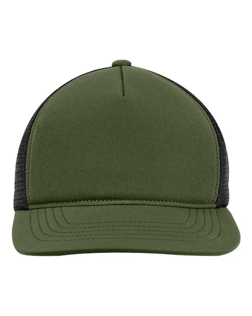 Big Accessories Bend Foam Trucker Cap - Olive/ Black