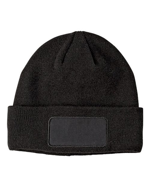 Big Accessories Patch Beanie - Black