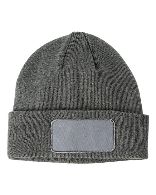 Big Accessories Patch Beanie - Grey