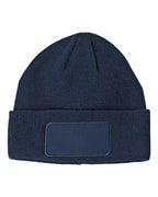 Big Accessories Patch Beanie - Navy