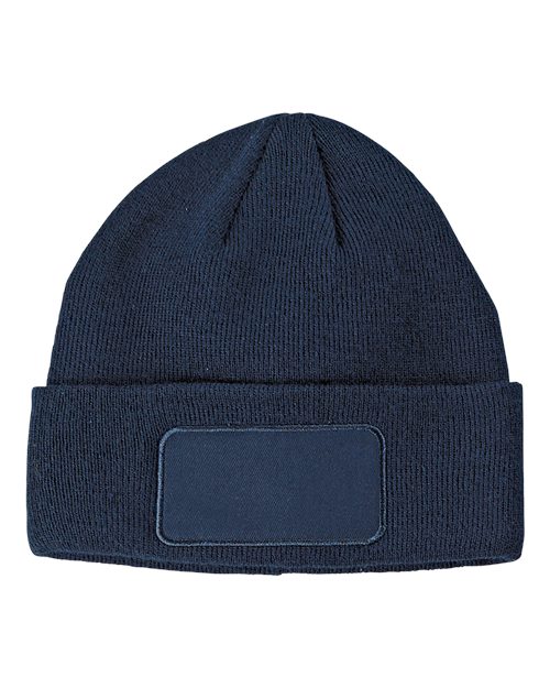 Big Accessories Patch Beanie - Navy
