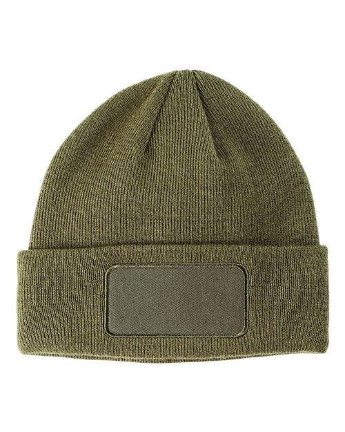 Big Accessories Patch Beanie - Olive