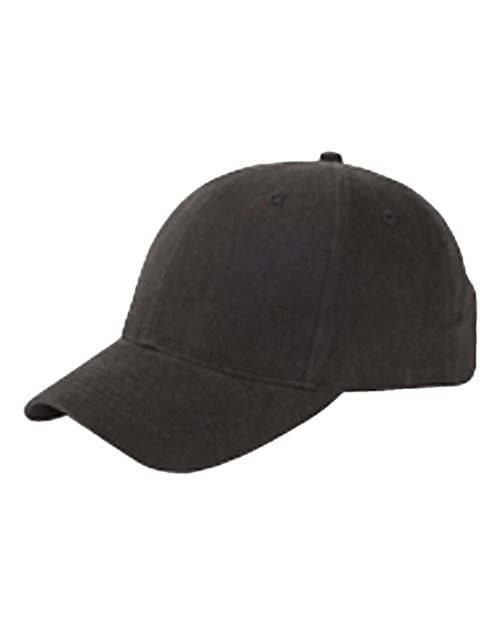 Big Accessories Youth Brushed Twill Cap - Black