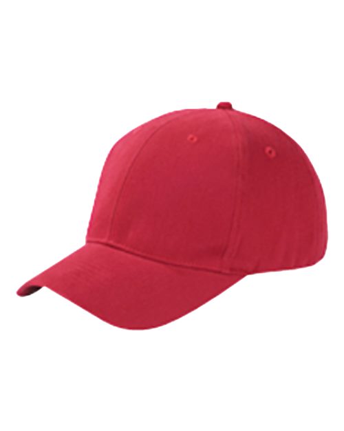 Big Accessories Youth Brushed Twill Cap - Red