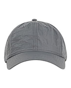 Big Accessories Crinkle Nylon Cap - Dark Grey