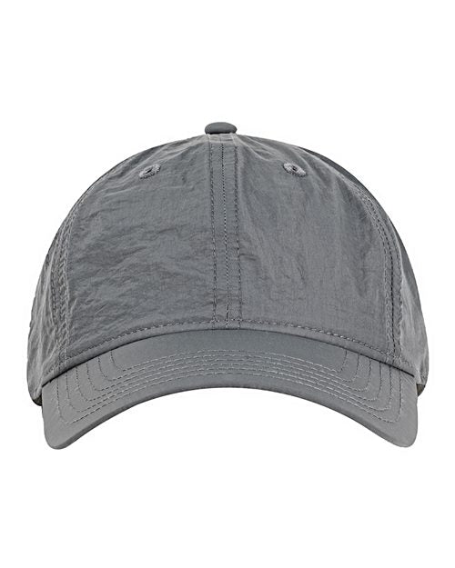 Big Accessories Crinkle Nylon Cap - Dark Grey