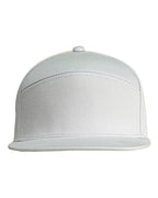 Big Accessories Hybrid Flat Bill Cap - White