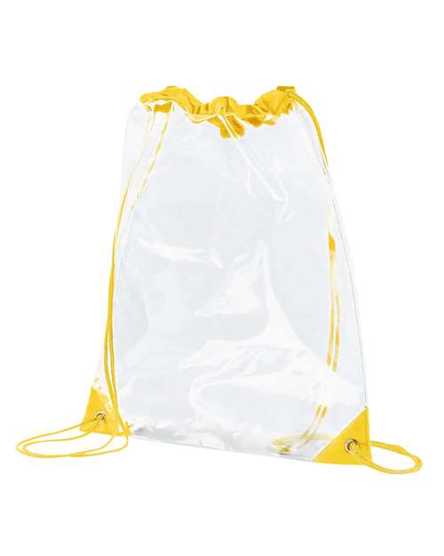 BAGedge PVC Clear Drawstring Bag - Yellow