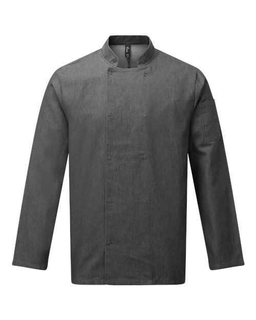 Artisan Collection by Reprime Unisex Denim Chef's Jacket - Grey Denim