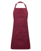 Artisan Collection by Reprime Recycled Pocket Bib Apron - Burgundy