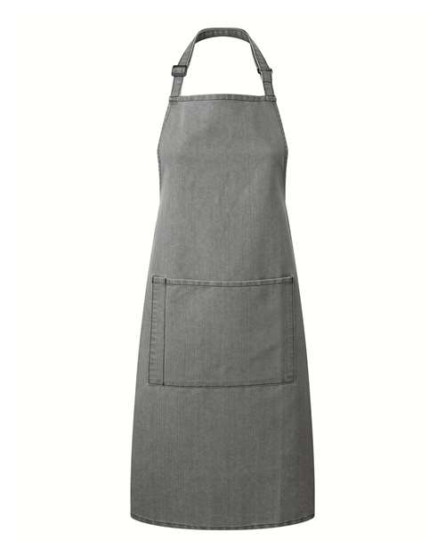 Artisan Collection by Reprime Recycled Pocket Bib Apron - Grey Denim
