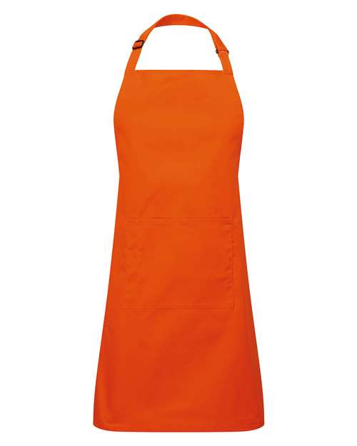 Artisan Collection by Reprime Recycled Pocket Bib Apron - Orange
