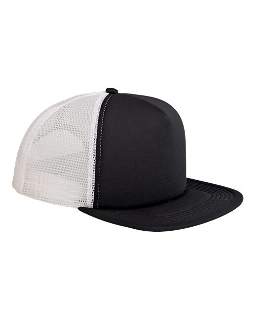 Big Accessories Foam Front Trucker Cap - Black/ White