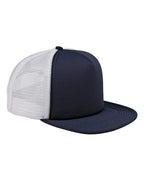 Big Accessories Foam Front Trucker Cap - Navy/ White