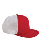 Big Accessories Foam Front Trucker Cap - Red/ White