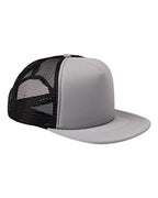 Big Accessories Foam Front Trucker Cap - Steel/ Black