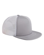 Big Accessories Foam Front Trucker Cap - Steel/ White