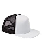 Big Accessories Foam Front Trucker Cap - White/ Black