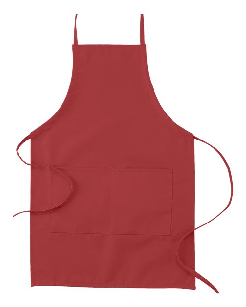 Big Accessories Apron with Pocket - Red