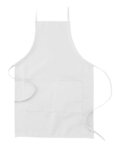 Big Accessories Apron with Pocket - White