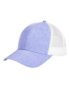 Big Accessories Sport Trucker Cap - Heather Purple/ White