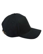 Big Accessories Five-Panel Brushed Twill Cap - Black