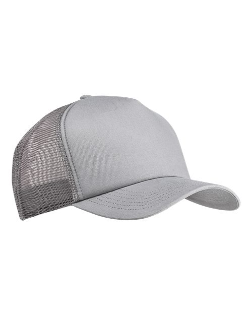 Big Accessories Twill Trucker Cap - Light Grey