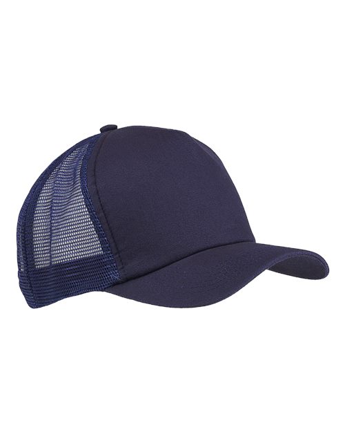 Big Accessories Twill Trucker Cap - Navy