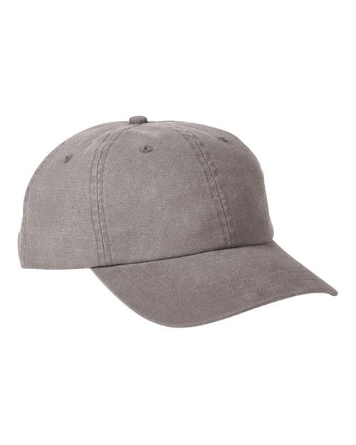 Big Accessories Heavy Washed Canvas Cap - Dark Grey