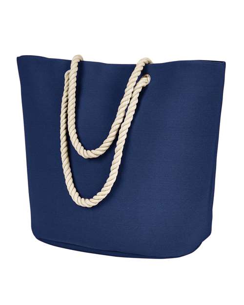 BAGedge Polyester Canvas Rope Tote - Navy