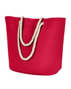 BAGedge Polyester Canvas Rope Tote - Red