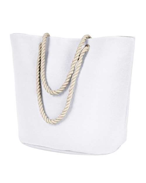 BAGedge Polyester Canvas Rope Tote - White Sublimation