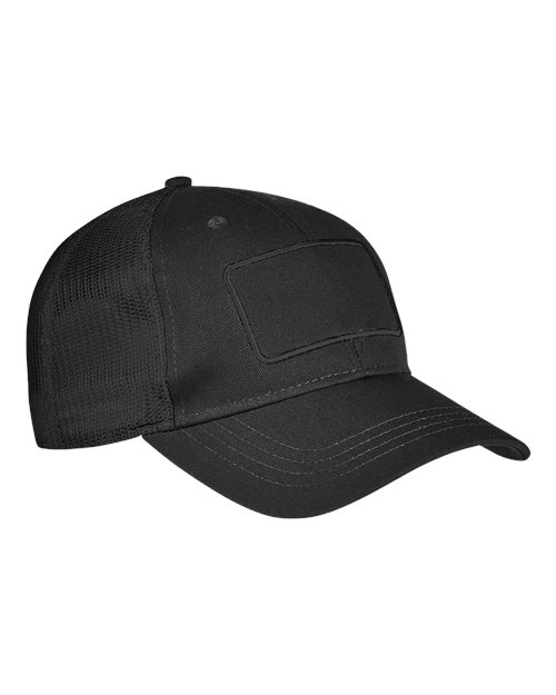 Big Accessories Patch Trucker Cap - Black/ Black/ Black