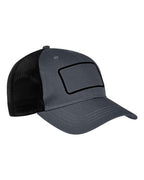 Big Accessories Patch Trucker Cap - Charcoal/ Black/ Black
