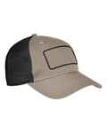 Big Accessories Patch Trucker Cap - Khaki/ Black/ Black