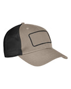 Big Accessories Patch Trucker Cap - Khaki/ Black/ Black