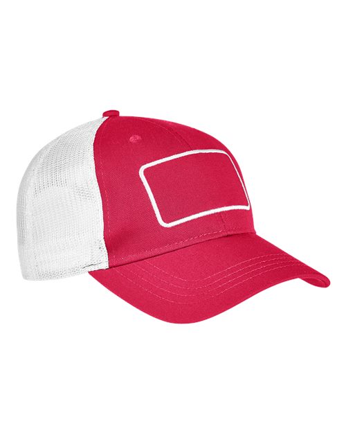 Big Accessories Patch Trucker Cap - Red/ White/ White
